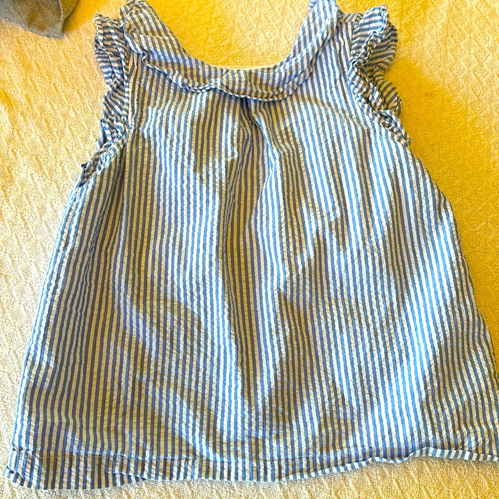 Crewcuts girls size 10 blue and white striped